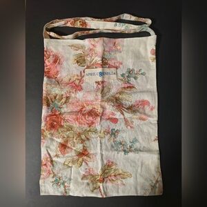 April Cornell Floral Tote Bag 14" x 18" - Cream and Pink 100% Cotton